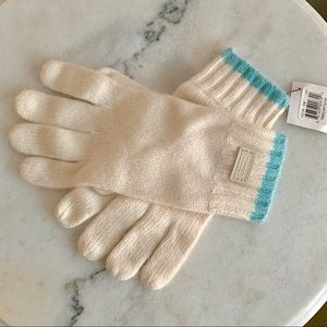 New Coach Knit Cream Gloves
